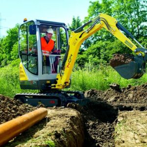 Mini-pelle WACKER NEUSON 1404, occasion Tony-Mat excavatrice pelleteuse matériel BTP Bretagne Morbihan Vannes