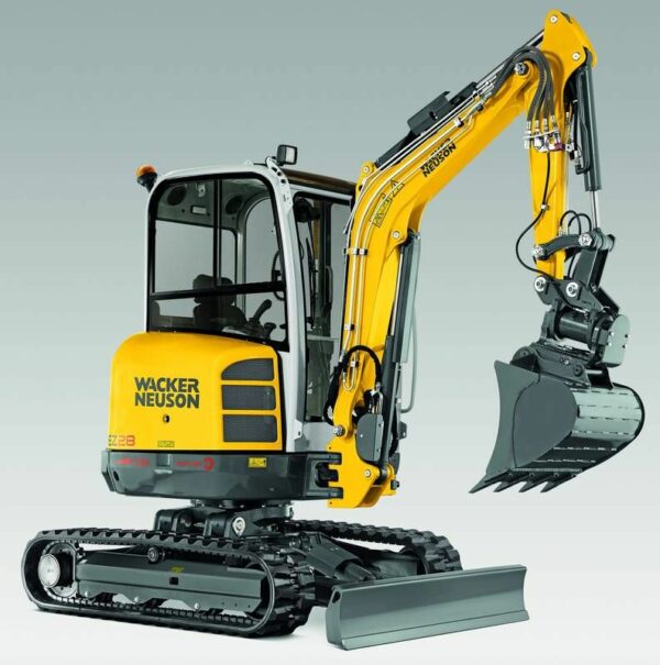 Mini-pelle WACKER NEUSON EZ28, excavatrice sur chenilles, Tony-Mat tractopelle & matériel BTP Bretagne Finistère Morbihan Vannes