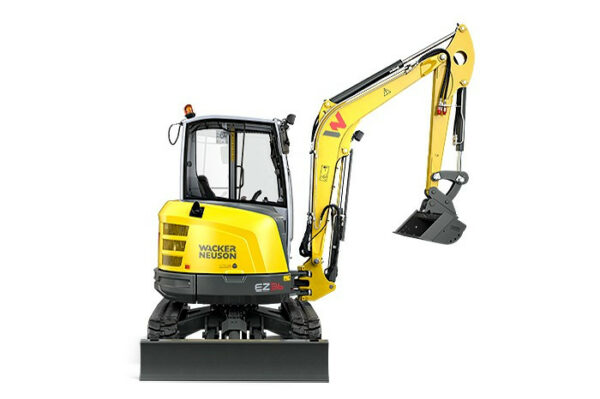 Mini-pelle Zero Tail WACKER NEUSON EZ36, excavatrice sur chenilles, Tony-Mat tractopelle et matériel BTP Bretagne Morbihan