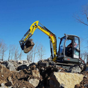 Pelleteuse WACKER NEUSON ET35, mini-pelle sur chenilles, Tony-Mat tractopelle et matériel BTP Bretagne Morbihan